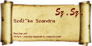 Szőke Szandra névjegykártya