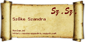 Szőke Szandra névjegykártya